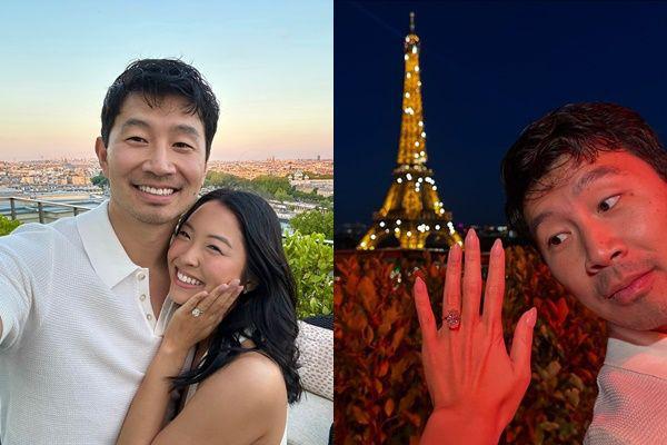 Simu Liu Lamar Kekasih di Paris, Menara Eiffel Jadi Saksi
