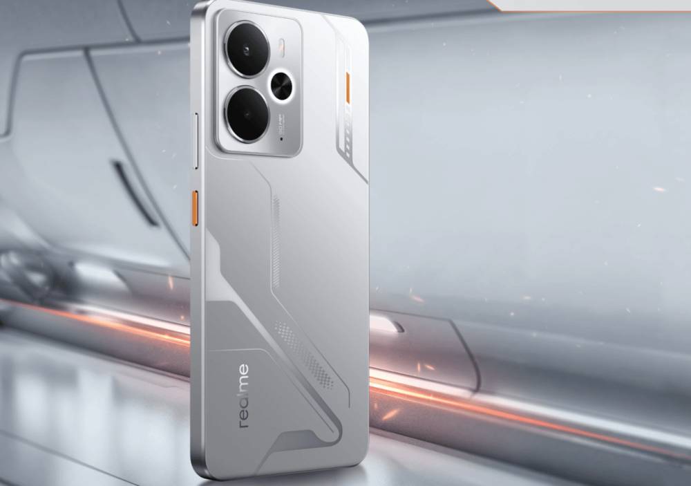realme 14 5G varian warna Mecha Silver (realme.com)