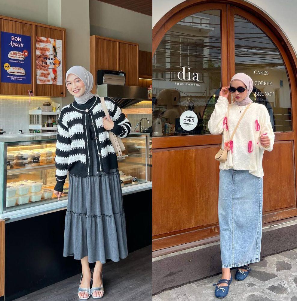 7 Styling Knitwear ala Nurwinda Yuliana, So Chatcy Sepanjang Hari