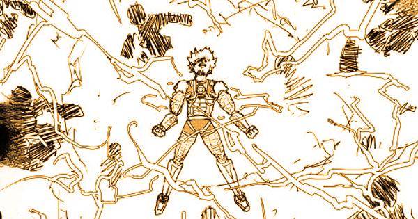 Genos melepaskan gelombang listrik - One Punch Man Webcomic