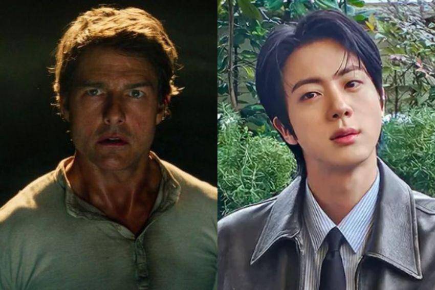 Tom Cruise dan Jin BTS (dok. Paramount Pictures | instagram.com/jin)