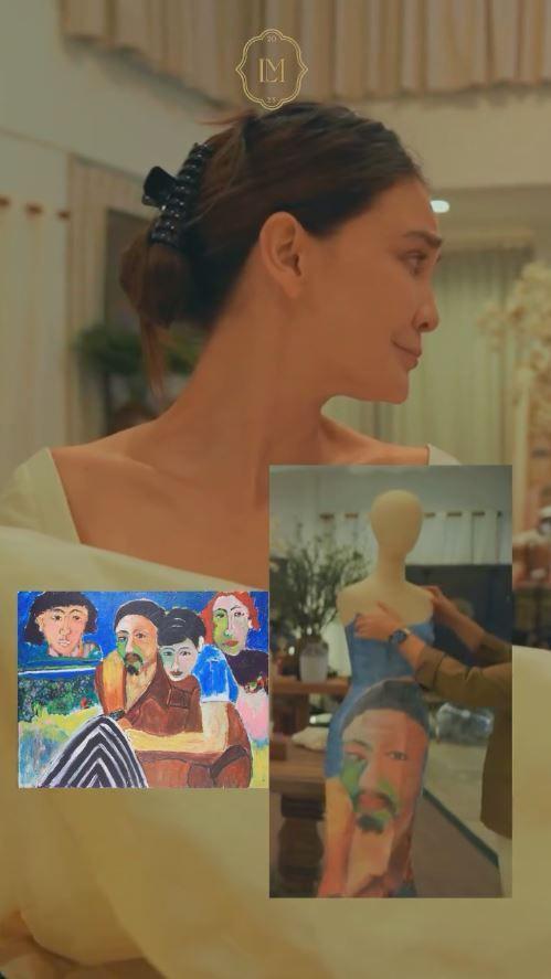 Luna Maya gaun pernikahan dari lukisan ayahnya (Instagram.com/lunamaya)