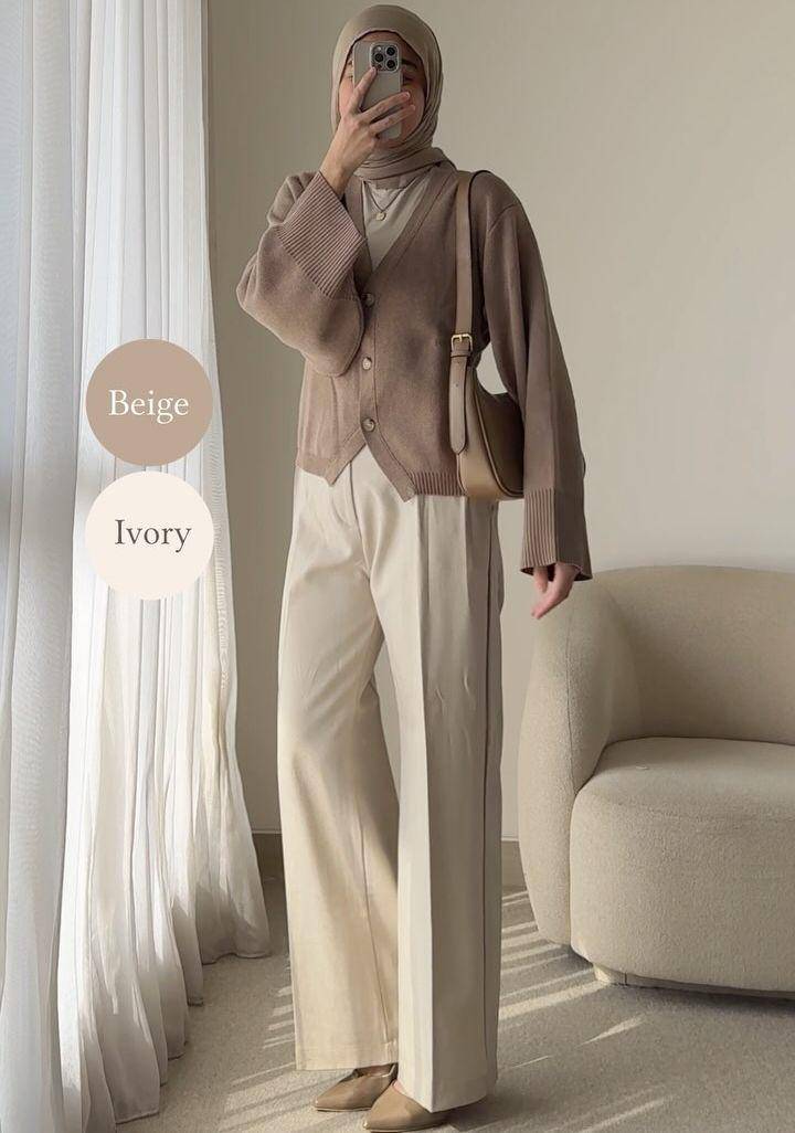 office style bertema earth tone ala Pamela Agatha (instagram.com/pamelagatha)