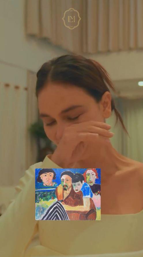 Luna Maya gaun pernikahan dari lukisan ayahnya (Instagram.com/lunamaya)