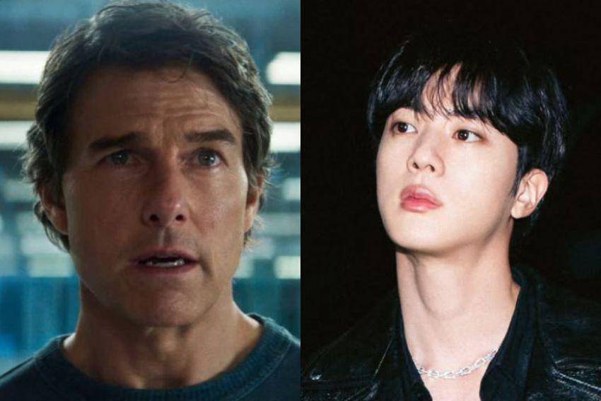 Tom Cruise dan Jin BTS (dok. Paramount Pictures | instagram.com/jin)