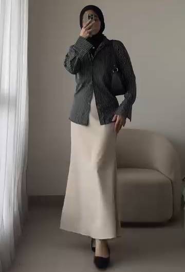 office style bertema earth tone ala Pamela Agatha (instagram.com/pamelagatha)
