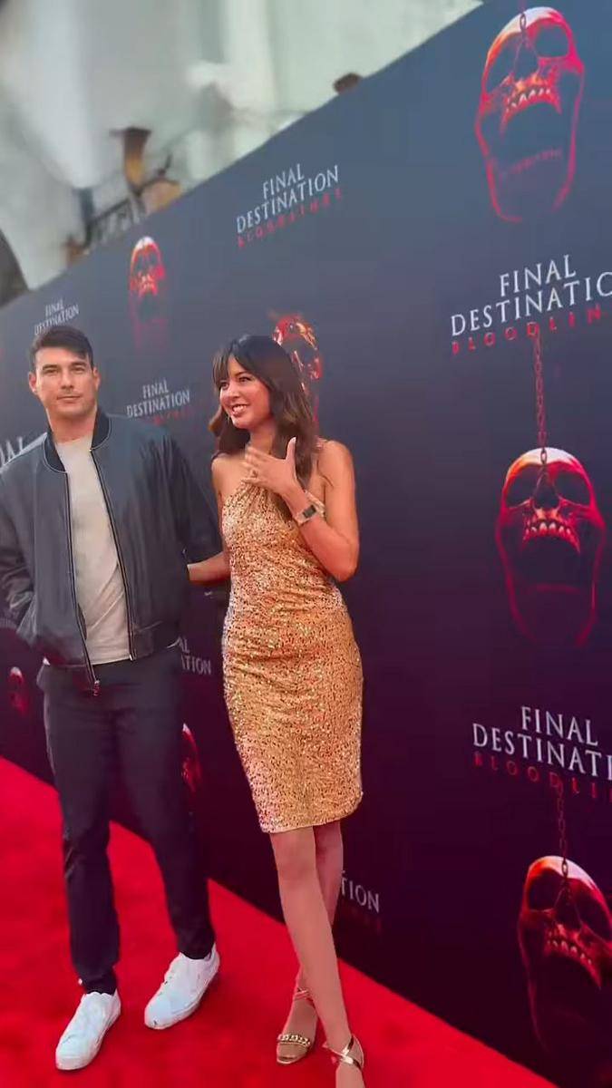 Aurelie di red carpet Hollywood Final Destination 6 (instagram.com/aurelie)