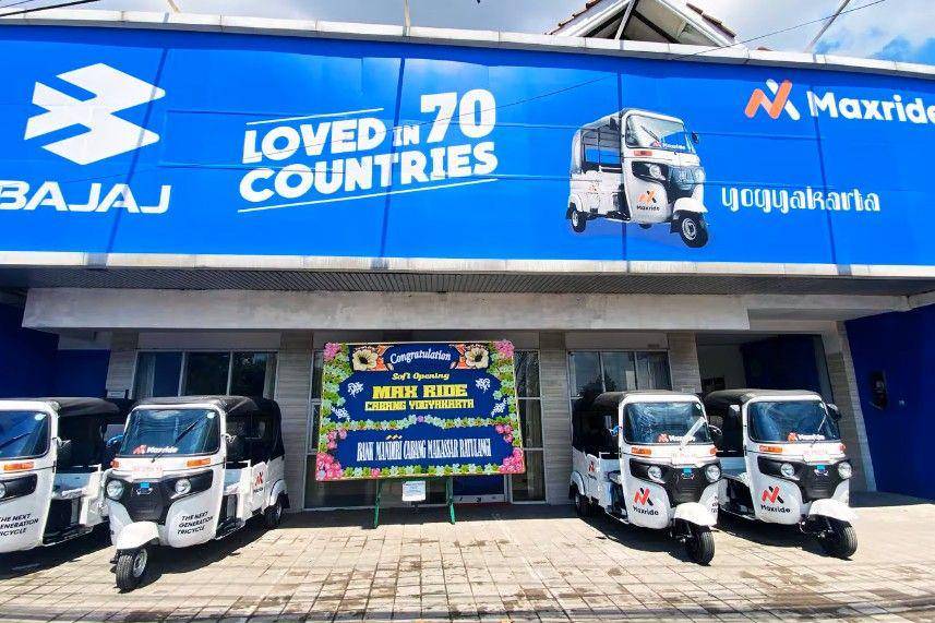 Kantor Maxride di Yogyakarta, penyedia transportasi bajaj online (belibajaj.com)