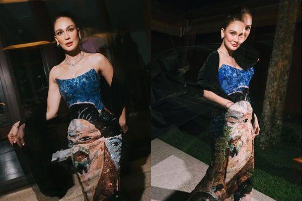 Potret Luna Maya Pakai Gaun Pernikahan dari Lukisan Mendiang Ayahnya
