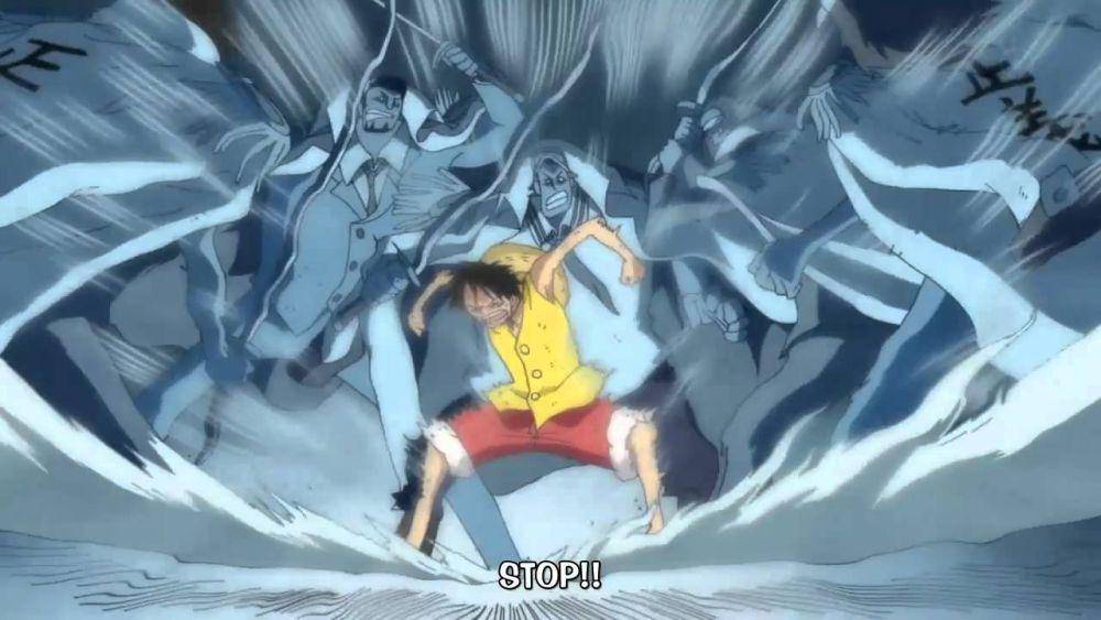 Luffy 'membangkitkan' Haoshoku Haki di Marineford (dok. Toei Animation/One Piece0
