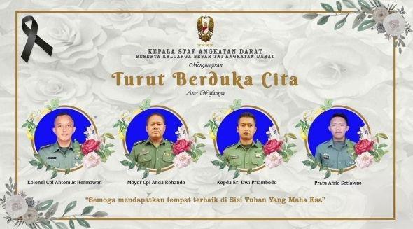Jenazah 4 Prajurit TNI AD yang Gugur di Garut Dimakamkan Hari Ini
