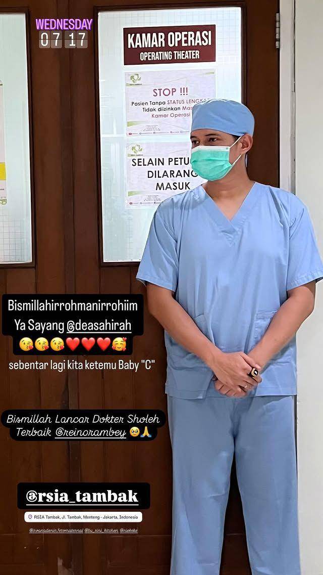 potret istri Chand Kelvin melahirkan (instagram.com/deasahirah)