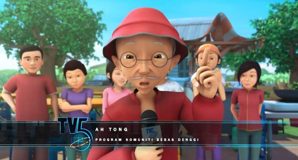 warga Kampung Durian Runtuh yang pernah masuk TV (youtube.com/Les' Copaque Production)