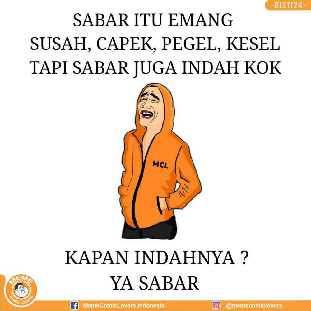 Meme ketika hidup isinya sabar mulu (facebook.com/MemeComicLovers.indonesia)