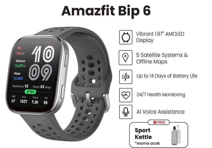 Amazfit Bip 6 (tokopedia.com/Amazfit indonesia)