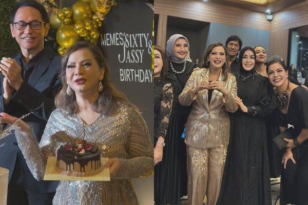 7 Potret Pesta Ulang Tahun ke-60 Memes, Ramai Rekan Artis Senior