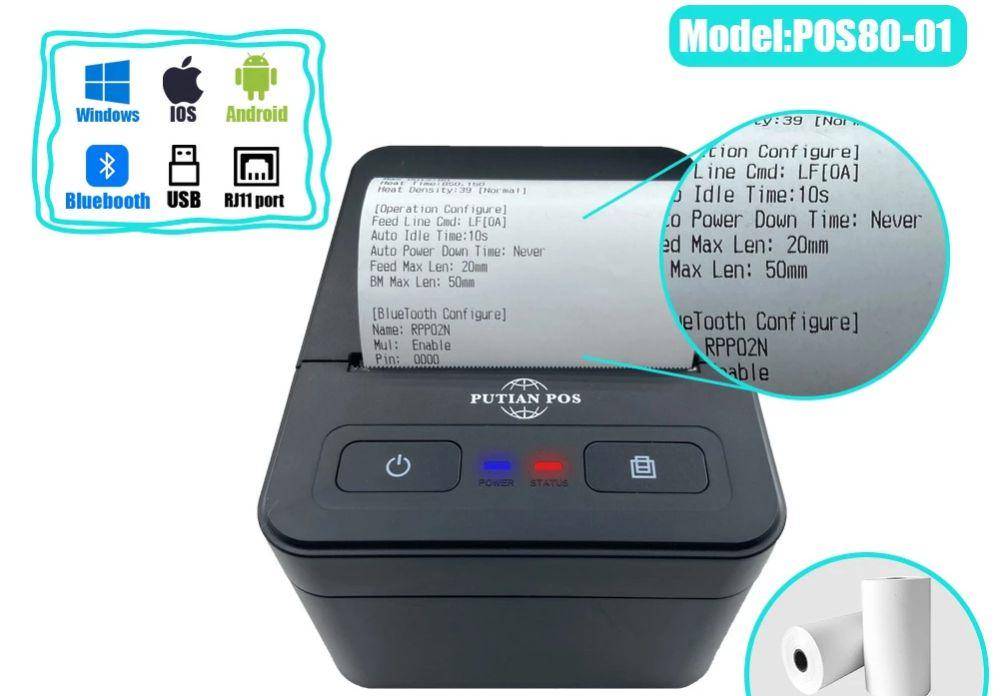 Putian Pos Printer Thermal POS80-01 (shopee.co.id/PUTIAN POS Official Store)