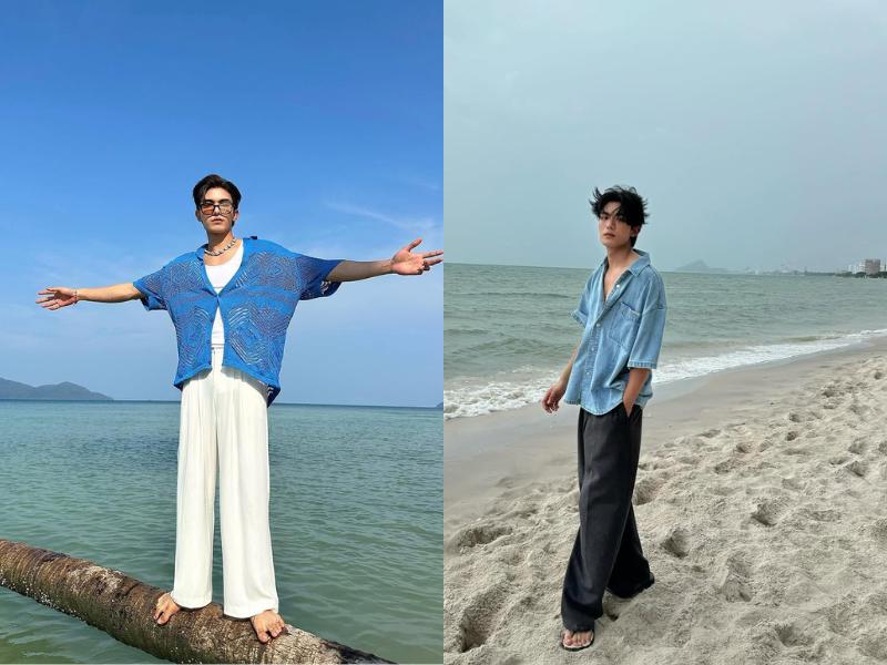 Outfit ke Pantai ala Net Siraphop (instagram.com/net_siraphop)