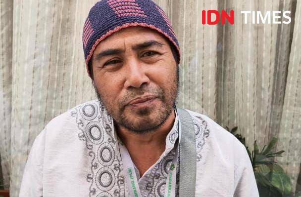Edi Ahmad, jemaah asal Embarkasi Palembang (PLM), Kloter 7. (Media Center Haji/Rochmanudin)