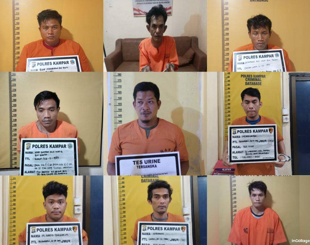 Ini wajah 9 tahanan Polres Kampar yang kabur dan dalam pengejaran pihak kepolisian (IDN Times/ dok Polda Riau)