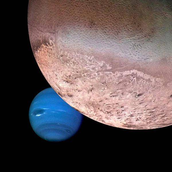 Neptunus dan Triton (astronomy.com/NASA/JPL/USGS)