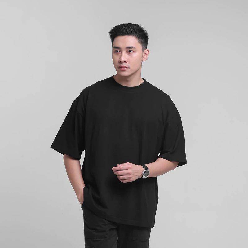 Heyplain Oversized T-Shirt Hitam - Cotton Combed 20S (shopee.co.id/Heyplain Official Store)