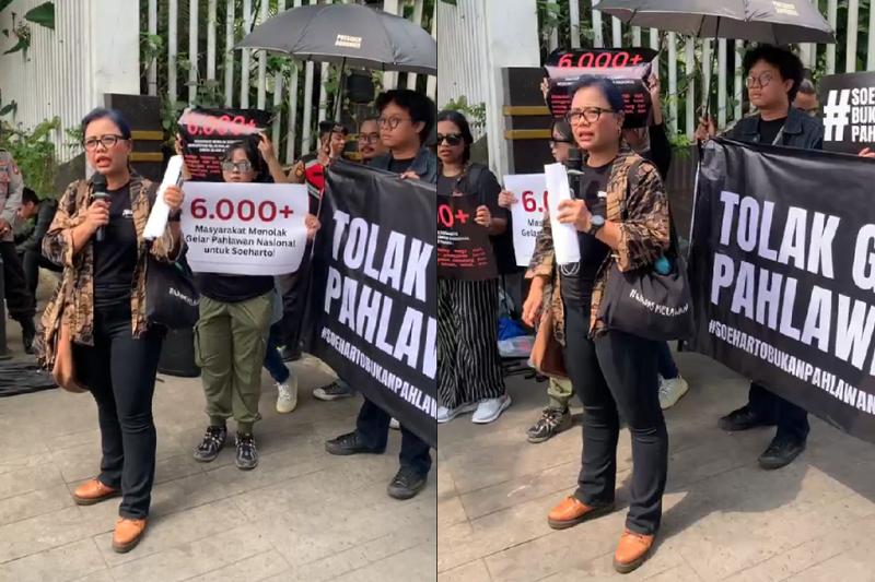 Demo Tolak Soeharto Jadi Pahlawan, Koalisi Sipil Geruduk Kemensos
