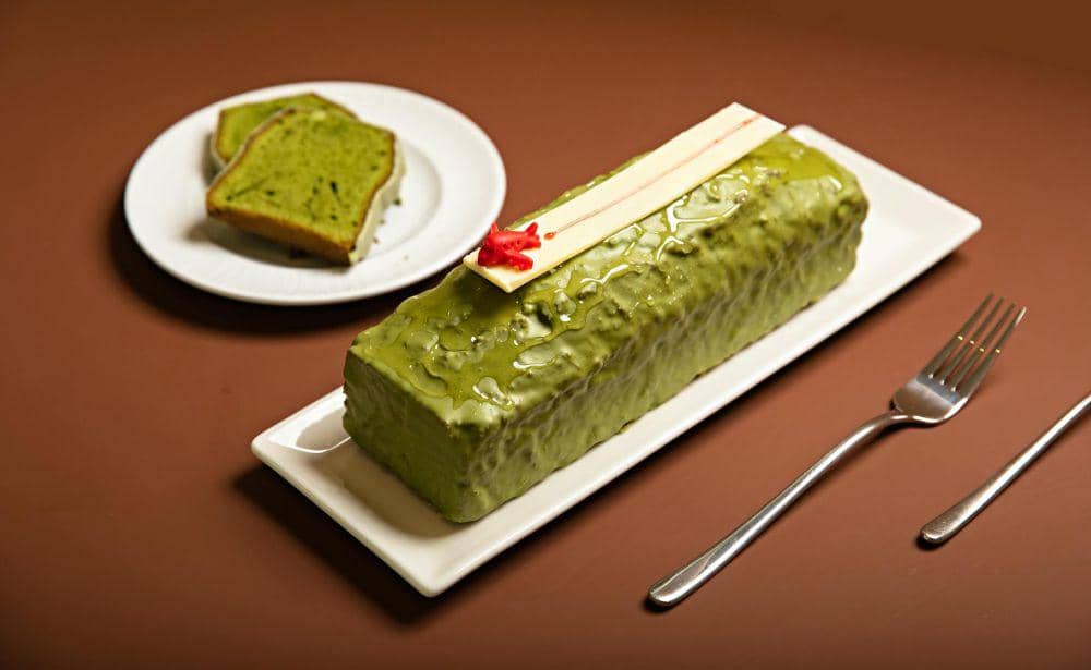 ilustrasi matcha pound cake