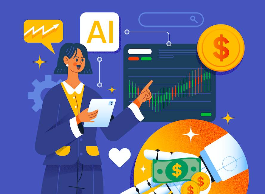 Ilustrasi menggunakan AI untuk investasi (freepik.com)