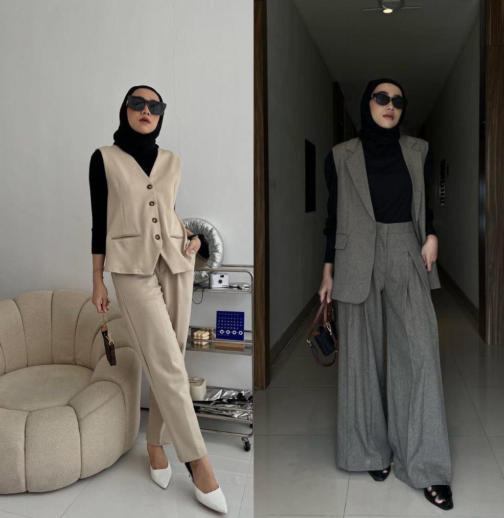 8 Ide Styling Vest ala Dela Ayu, Chich and Effortless!
