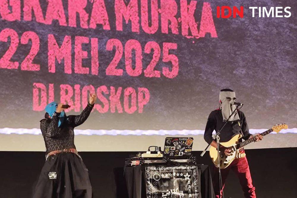 Sukatani di Gala Premiere Angkara Murka di XXI Epicentrum, Jakarta, Kamis (15/5/2025) (dok. IDN Times/Shandy Pradana)