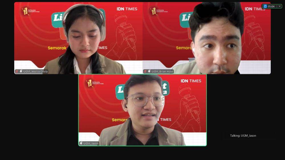 Tim debat Universitas Gajah Mada (UGM) di Liga Debat Mahasiswa 2025, Kamis (15/5/2025)/Istimewa