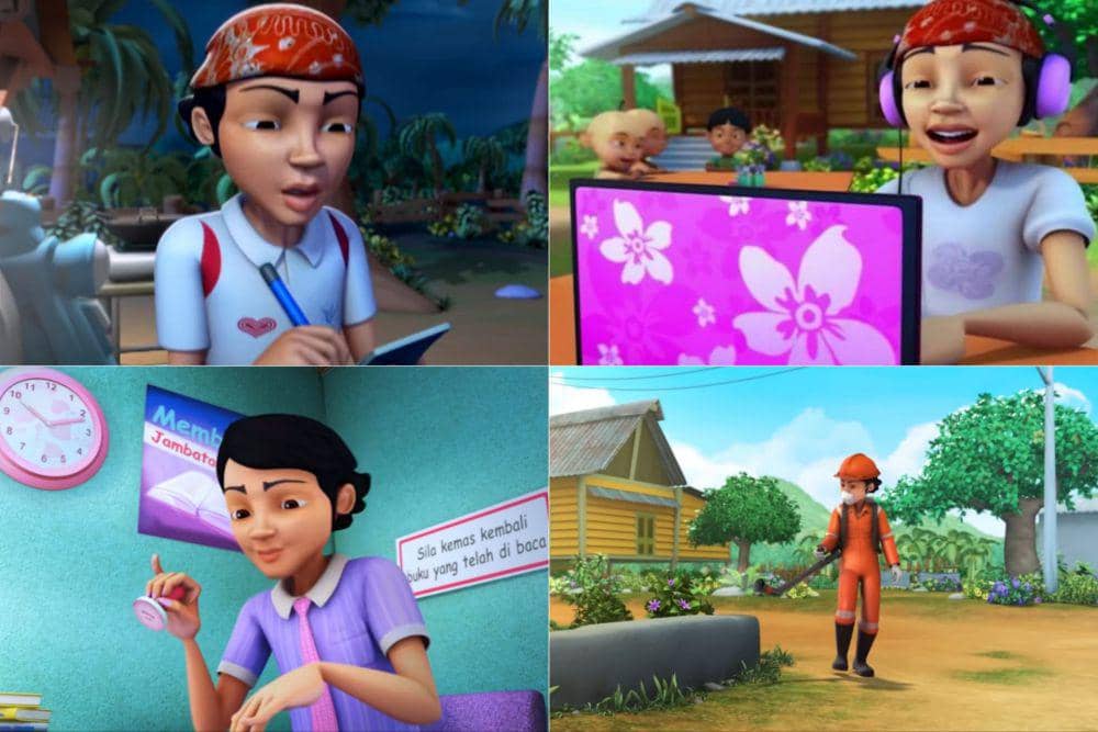 Abang Salleh banyak menjalani pekerjaan sampingan (dok. Les' Copaque Production/Upin & Ipin)
