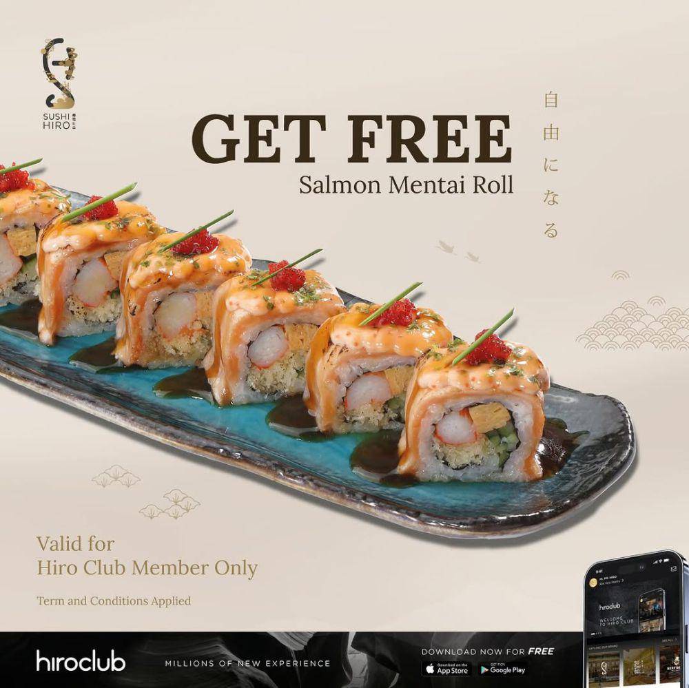 Salmon Mentai Roll (instagram.com/sushihiro_id)