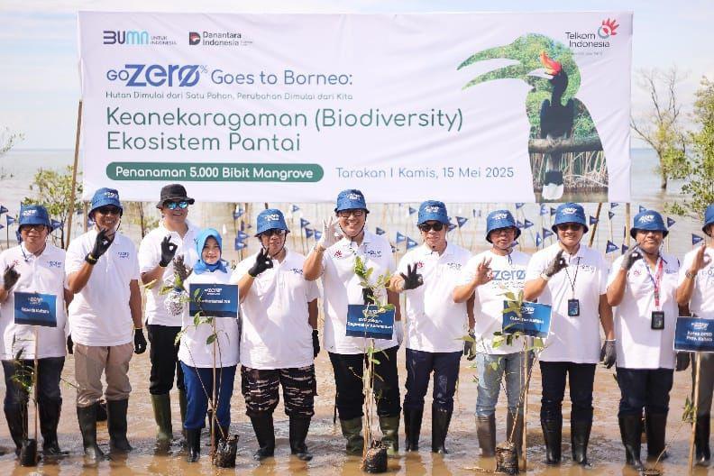 Telkom GoZero% Goes to Borneo Tanam Ribuan Mangrove di Tarakan