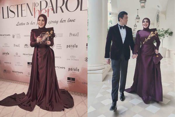 7 Potret Syahrini Dapat Penghargaan dari di Cannes