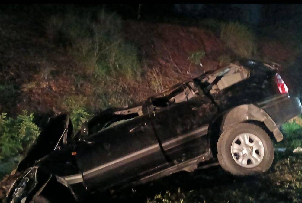 Penampakan kendaraan Toyota Land Cruiser ditumpangi Nanditya Narapati dan keluarga. (Dok. HK).