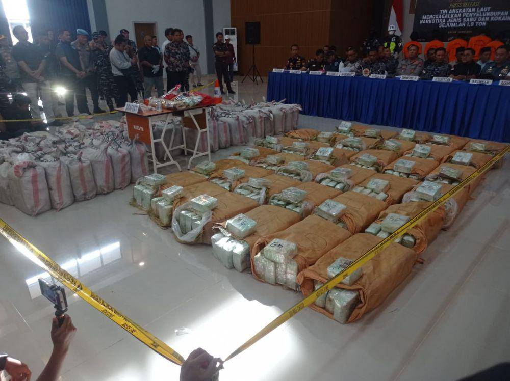 705 kilogram sabu yang diamankan TNI AL (IDN Times/Putra Gema Pamungkas)