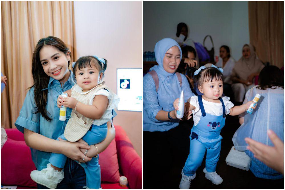 7 Potret Baby Lily saat Temani Nagita Bekerja, Gemas!