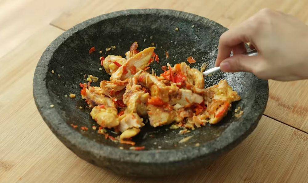 Potret ayam geprek tanpa goreng 