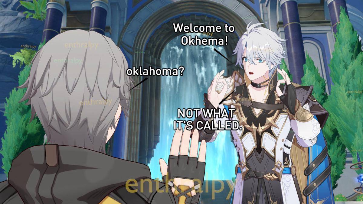 Caelus memplesetkan Okhema jadi Oklahoma