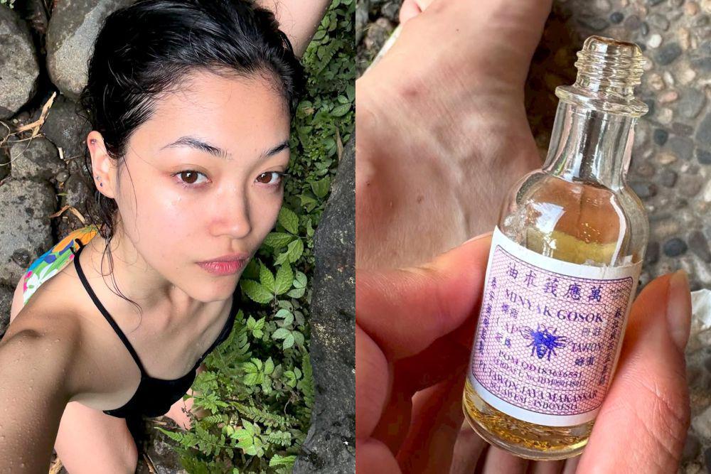 Lagi di Bali, Model Victoria's Secret Mika Schneider Oles Minyak Gosok