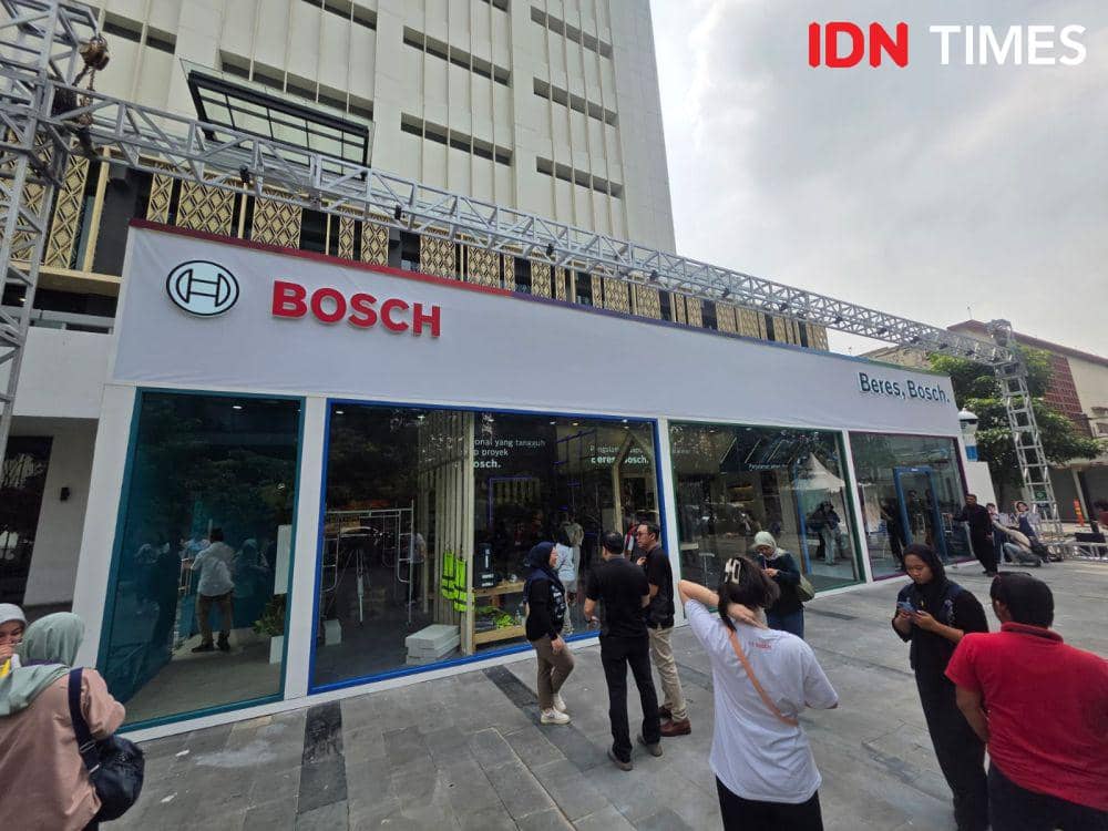 Instalasi “Beres, Bosch. Experience Booth” di Mall Sarinah, Jakarta. 15 Mei 2025. (IDN Times/M. Tarmizi Murdianto)
