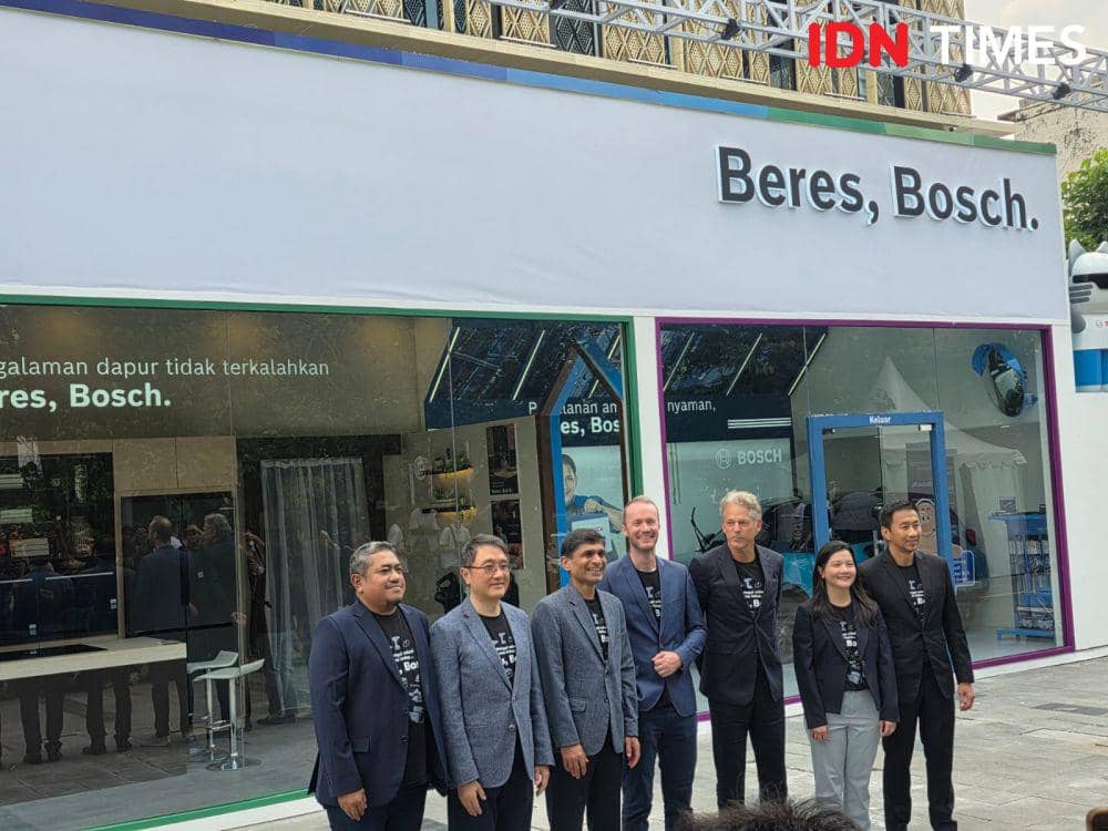 Instalasi “Beres, Bosch. Experience Booth” di Mall Sarinah, Jakarta. 15 Mei 2025. (IDN Times/M. Tarmizi Murdianto)