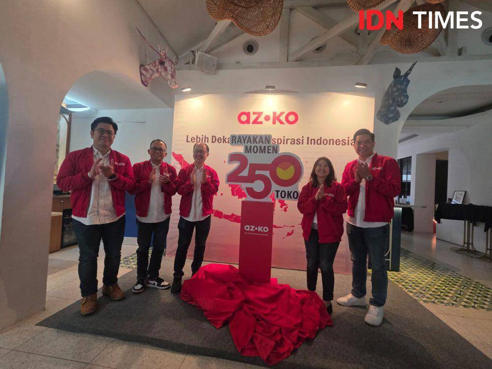 Press Conference Peluncuran Kampanye Toko AZKO ke-250 di Kota Sorong yang berlangsung di Txoko Senopati, Jakarta. 16 Mei 2025. (IDN Times/M. Tarmizi Murdianto)