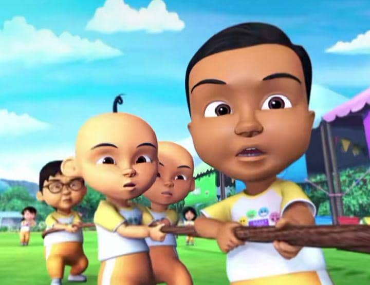 episode Upin & Ipin bertema perlombaan yang seru ditonton ulang