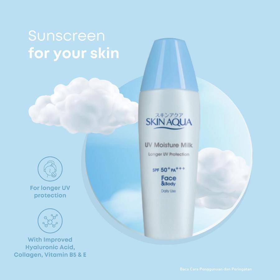 Skin Aqua Moisture Milk SPF 50 (tokopedia.com/BeautyHaul_NEW)