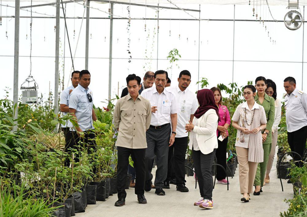 Wakil Presiden Gibran Rakabuming Raka meninjau Taman Sains Teknologi Herbal dan Hortikultura (TSTH2) di Pollung, Kabupaten Humbahas, Jumat (16/5/2025). (Dok: Diskominfo Sumut)