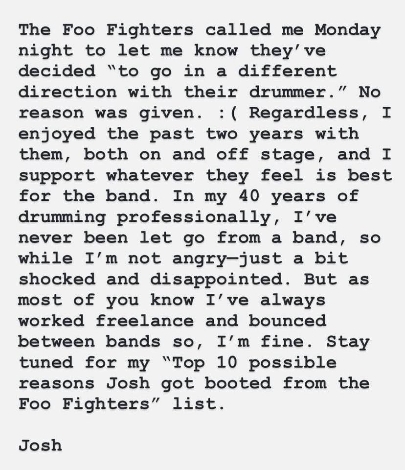 postingan Josh Freese (Instagram.com/joshfreese)