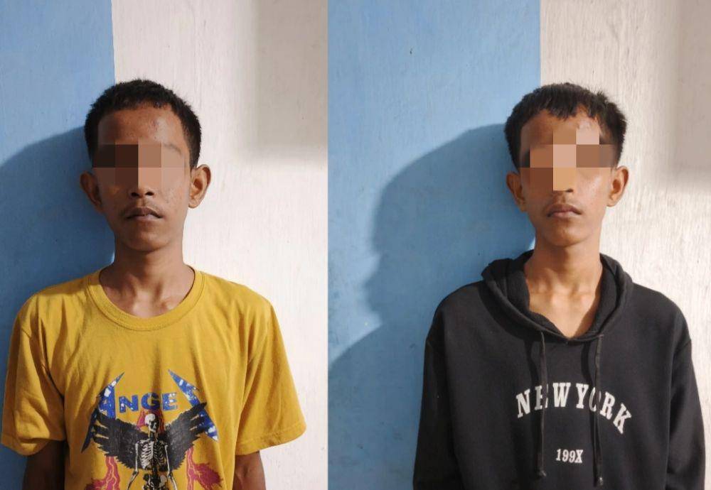 Sosok pelaku pembunuhan DU dan DI ditangkap oleh Polres Lampung Tengah. (Dok. Polres Lampung Tengah).